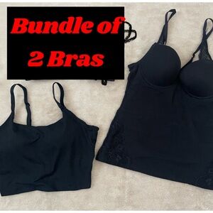 BRA BUNDLE Auden Jennifer Lopez Black Lot of 2 Size 36B And Medium